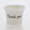 Red Poppies Bone China Tea Light Holder - Thank You