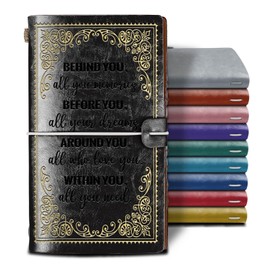 Inspirational Gifts Encouragement A6 Size Notebook Graduation Gift Behind You All Your Memories Writing Journal Motivational A6 Journal Notebook (Behind you-BlackA6)