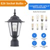 WISBEAM Outdoor Post Light, Pole Lantern, E26 Base 60W Max,