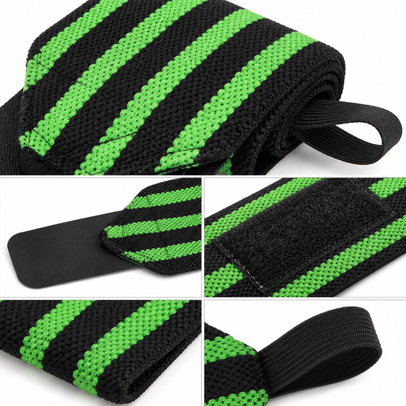 Weightlifting Wrist Wraps for Strength Training – Adjustable Elastic Wrist