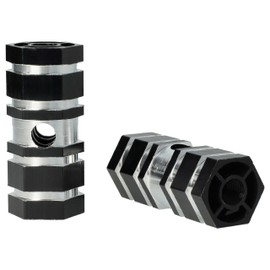 vhbw 2 x Foot Pegs for Bike, BMX Bike, Mountain Bike, BMX Pegs, 6.6 x 2.5 cm, Black
