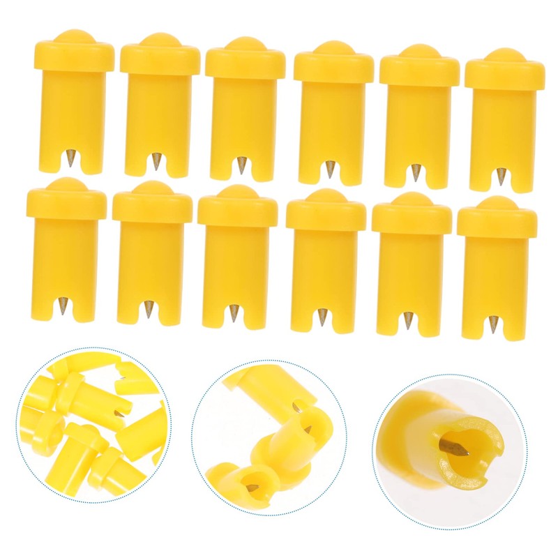 OATIPHO 100Pcs Eyelash Bottle Tips with Blocking Needles Essential Replacement