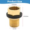 Anxingo 1/2 Inch External Thread & Internal Thread Bulkhead Fittings,