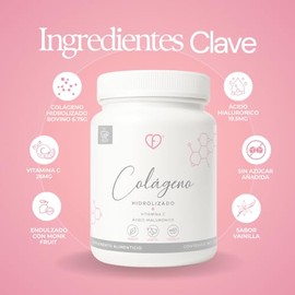 CARO FIT | Colágeno Hidrolizado Tipo 1 en Polvo para Piel, Cabello y Uñas | Sabor Vainilla, Con Ácido Hialurónico, Vitaminas C y E, Sin Azúcar – 500 g