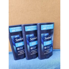 Suave Lot Of 3 Suave Ocean Charge Men's Antiperspirant Deodorant 2.7 Fl oz