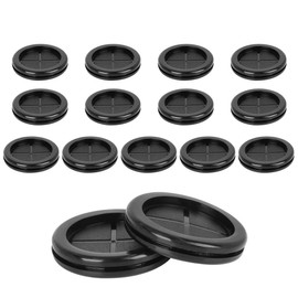 X AUTOHAUX 15pcs 50mm Rubber Grommet Eyelet Ring Gasket Double Side O Ring Electric Cable Protector Black for Car