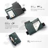 VULKIT - Portatarjetas plegable de piel plegable para hombre con