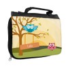 Toiletry Bag with Name Laila and Owl Design with Tree