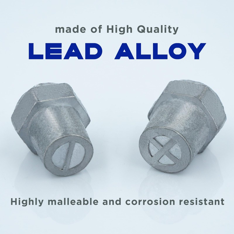 1 Pair, 3/8"-16 Thread Male Battery Post, Lead Made, Side