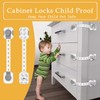 Fursafe&Q Child Safety Cabinet Proofing, Baby Cabinet Locks Adhesive Adjustable