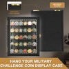 Military Challenge Coin Display Case with LED 11x14IN, Medal Shadow