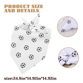 Soccer Triangle Scarf for Cat Dog Pet Soccer Print Bandana Handkerchief Dog Cat Travel Accessories for Long Short Trip Christmas Birthday Bandanas for Small Medium Dogs Cats Pets 3 Pcs