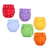 6PCS Baby Cloth Diapers Adjustable Washable Reusable Soft Breathable Infant