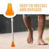 KICHOUSE Elderly Comfortable Crutch Foot Pad Plastic Cane Tips Non-Slip