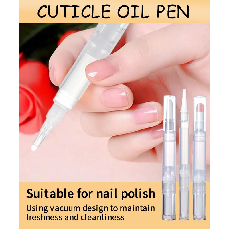 uadbau 6 Pcs 3ml Empty Cuticle Oil Pen with 4