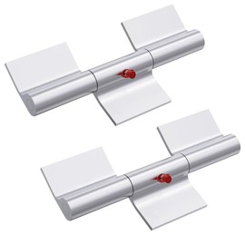 WKZO 9 Inch Aluminum Hinge Greaseable Weld on Door Hinge Ramp Gate Fit for Trailer Truck - 2 Pack