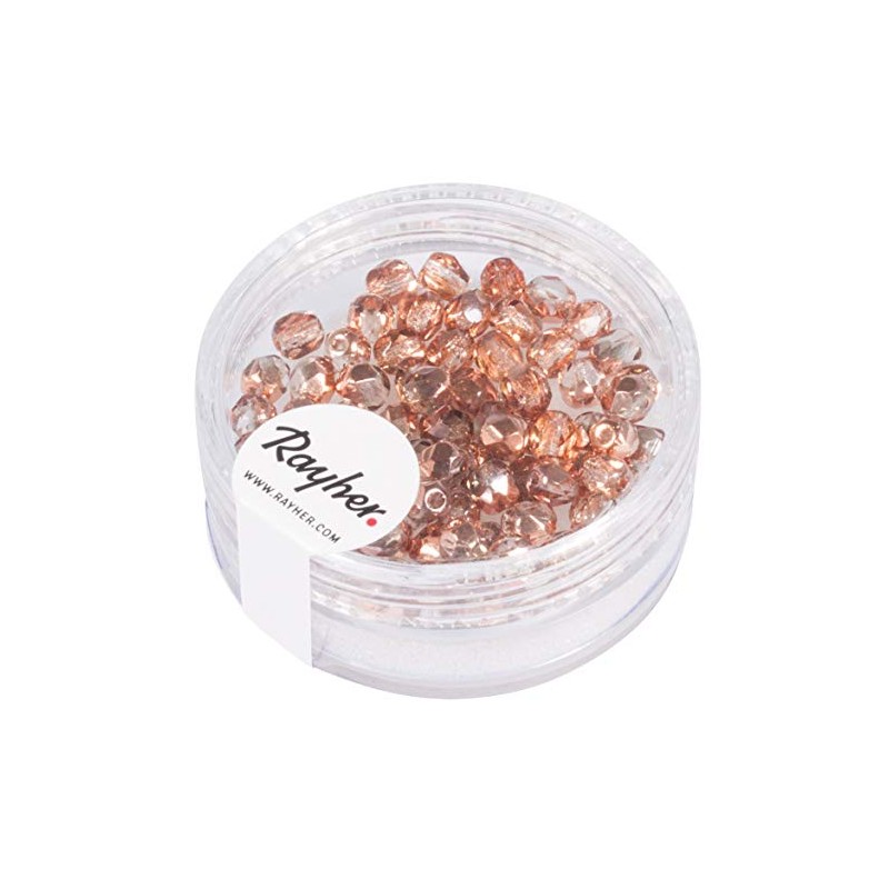 Rayher 14200638 Glass Cut Bead, 4 mm Diameter
