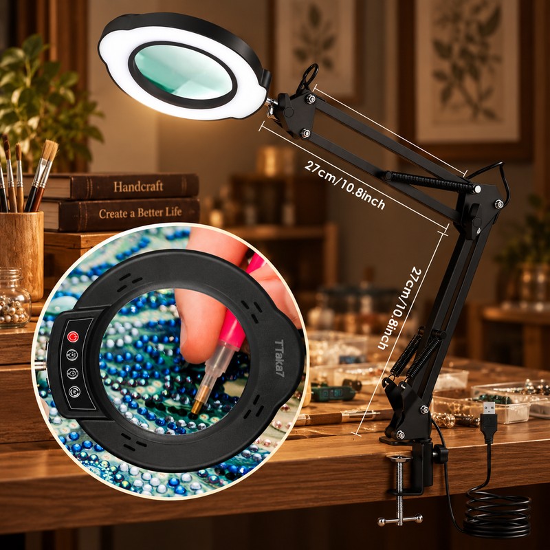 LED Magnifying Lamp for Precision Work – 72 LED USB