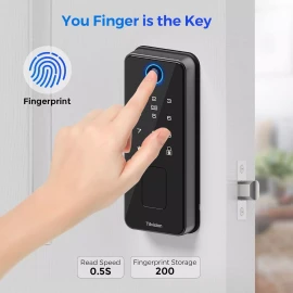 Tilvision Smart Fingerprint Lock Keyless Touchscreen Keypad Deadbolt Fob PasscodeAuto Lock