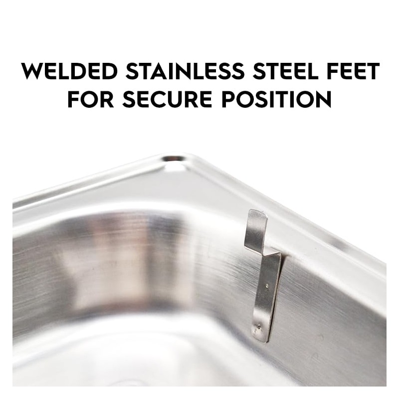 Full Size Stainless Steel Hinged Dome Cover with Handle (21.65