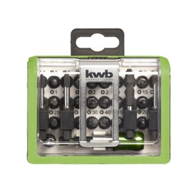 kwb Bitbox Extreme Force 165510 (28 Piece 26 Impact-Resistant Bits for use with Impact Wrenches, 25 mm, 50 mm, 1 x Bit Holder, 1 Adapter)