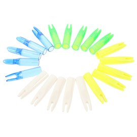 BESPORTBLE 20Pcs Replacement Arrow Nocks Durable Nocks for Archery for Tapered Shafts Stable Flight Easy to Locate Grass