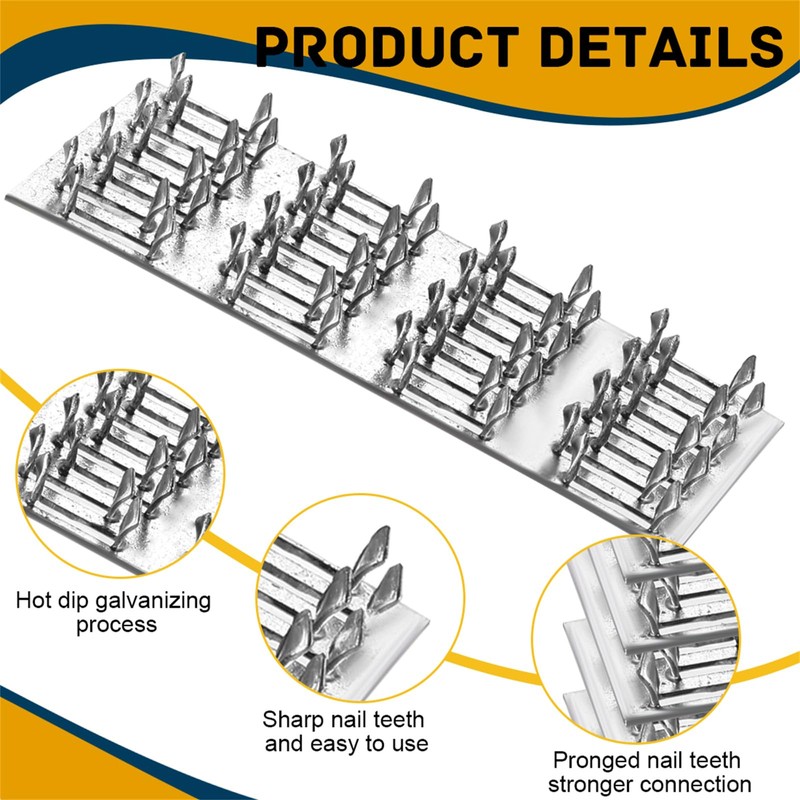 Pronged Truss Plate Flat Mending Plates with Nail Teeth Galvanized