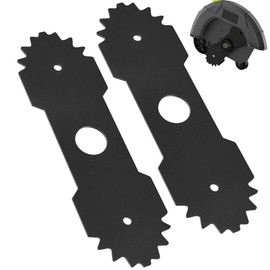 HandyTek 2 Pack 638006008 Heavy Duty 9 inch Edger Blade/w Teeth 1" Center Hole Replacement Sharpen Edging Blades for Ryobi RY13050 P2300A P2310 RY13050A RY15518 RY40030 Trimmer Edger
