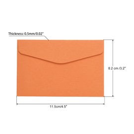 PATIKIL Mini Envelopes, 60 Pack Paper Blank Small Items Storage Business Card Holder for Greeting Note Party, Orange