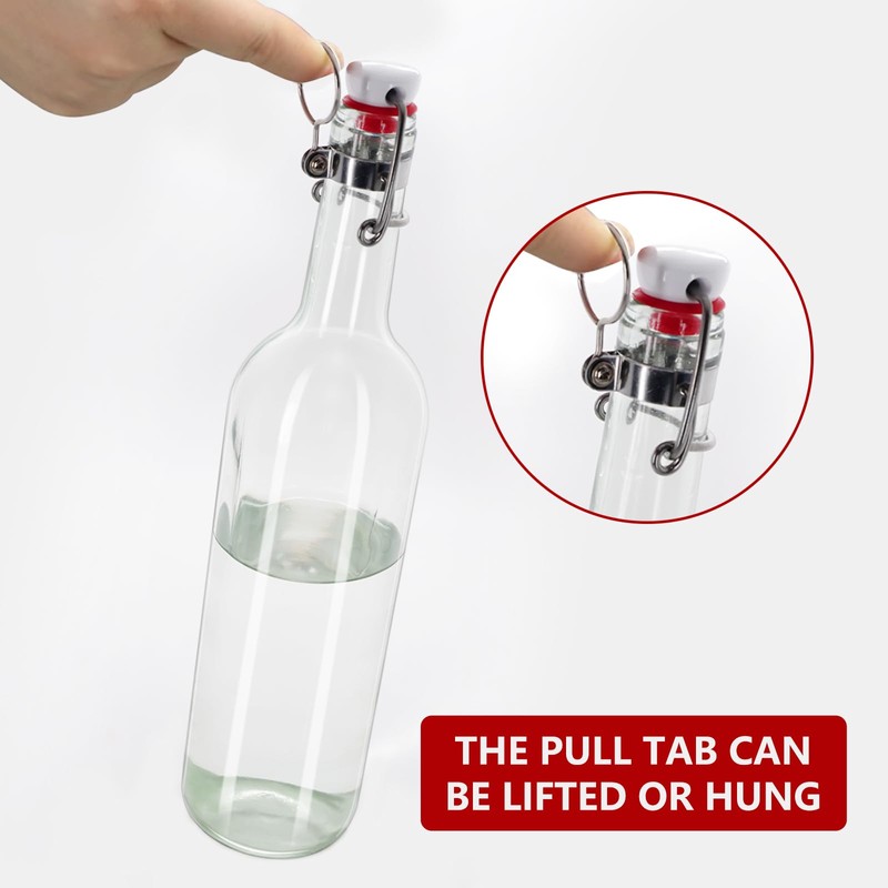 [6 +6] half cover 18mm Swing Top Glass Bottle Caps
