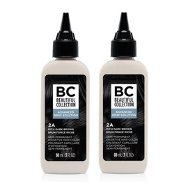 Beautiful Collection Semi-Permanent Hair Color, 3oz (2A Rich Dark Brown, 2pack)