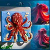 Octopus Wall Art Building Sets for Adults,3D Mini Octopus Building