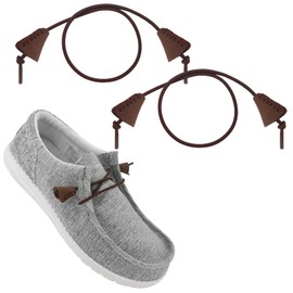 UamGlsob Elastic Shoelaces for Shoes, No Tie Bungee Stretchy Shoe Laces, Stretch Replacement Strings kit (Brown, 10"/25cm)