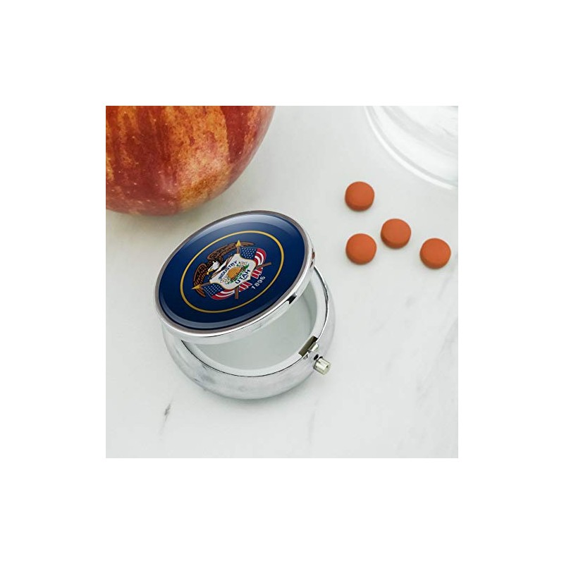 Utah State Flag Pill Case Trinket Gift Box
