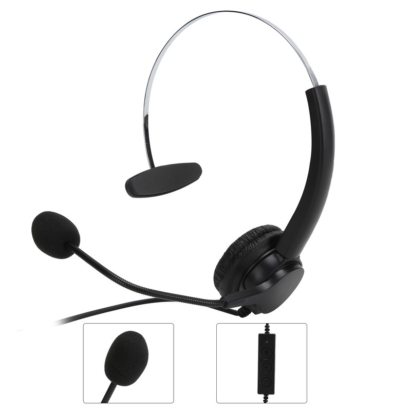 USB Headset with Microphone Noise Reduction Audio Control for Business