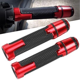 22mm 7/8" Motorcycle Handlebar Grips Ends Set for Ninja250 400 650R Z900 Z650 Z750 Z800 Z400 Z1000 ZX6R ZX10R ER6N -Red
