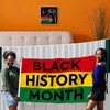 1 Black History Month Flag And 1 Decorative Painting Polyester