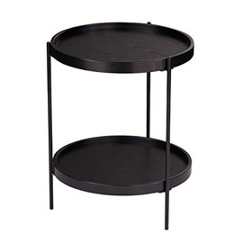 SEI Furniture Verlington End Table, Black