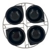 4x Large Egg Poacher Cups & Stainless Steel Rack, Durable