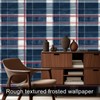 HOMETITUTE Navy Red Plaid Wallpaper Peel and Stick Classic Checkered
