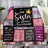 Sister Blanket Sister Gifts for Women,Flannel Sister Throws and Blankets