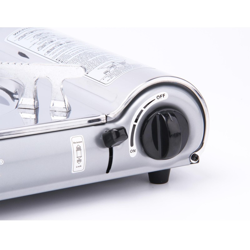8,000 BTU Stainless Steel Butane Gas Portable Camping Stove