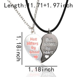 Best Friends Matching Necklace for Women Best Friend Bithday Gifts for Friends Besties Broken Necklaces for Sister Bestie Long Distance Friendship Gifts for Friends Friendship Necklaces for Women