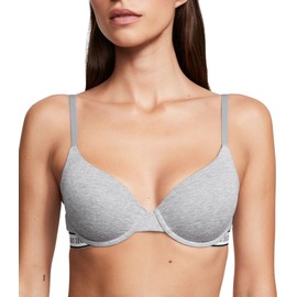 Victoria's Secret T Shirt Demi Bra, Lightly Lined, Smoothing, Bras for Women, Grey (36B)