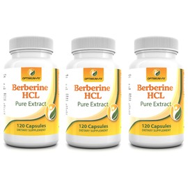 optimum-fx Berberine HCL 50,000 mg Pure Natural Extract - 500 mg at 100:1 C 120 High Strength Capsules