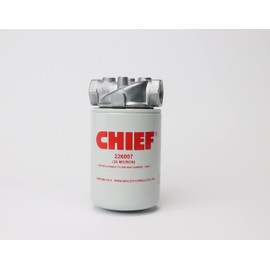 Chief Spin-On Oil Filter - Hydraulic Filter Assembly - 25 GPM, 250 PSI, 3/4" NPTF Port, 1"-12 Thread - 25 Micron Filtration, Model 226007