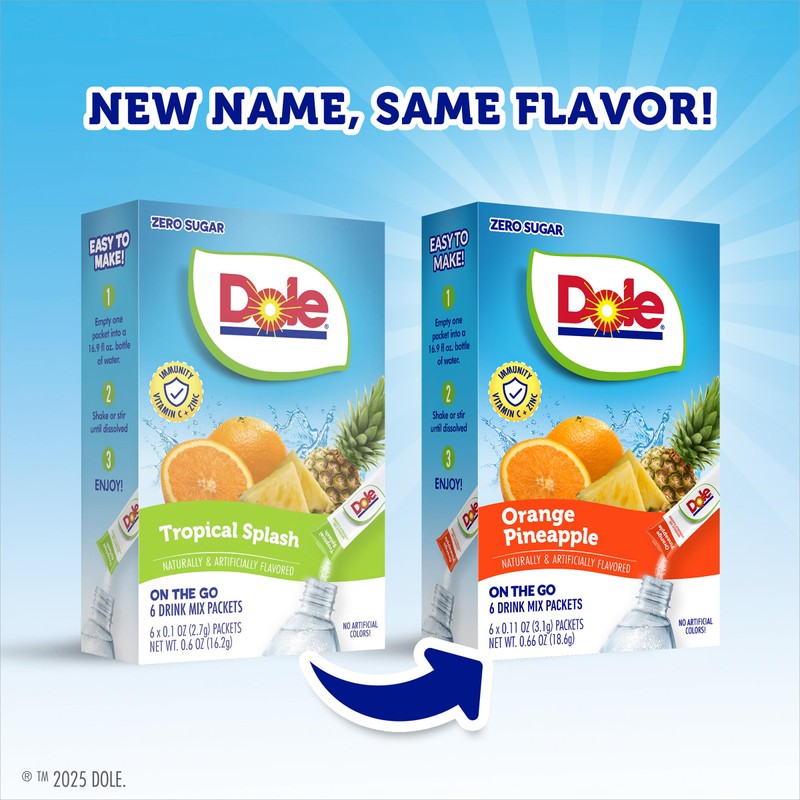 Dole Orange Pineapple - Powder Drink Mix - Sugar Free