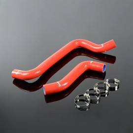 G-PLUS Silicone Radiator Coolant Hose Kit Clamps Compatible With 2001-2005 Dodge NEON SRT-4 SRT4 2.4L Red