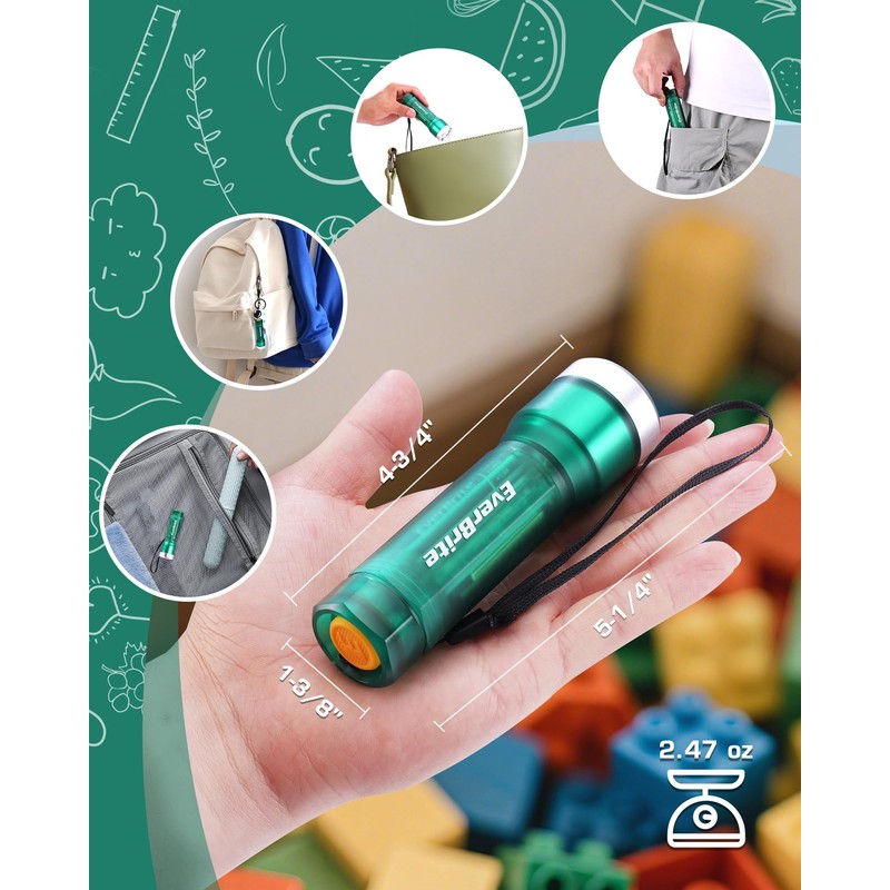 EverBrite Mini Flashlight, LED Flash Light with 3 Modes, 3