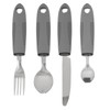 4Pcs Adaptive Utensils Weighted Non Slip Rubber Handle for Hand